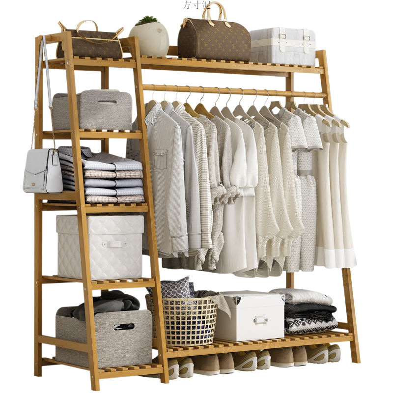 Clothes Hanger Floor-standing Wardrobe Bedroom Inner Room Household Internet-famous Clothes Drying Bag Storage Clothes Rack