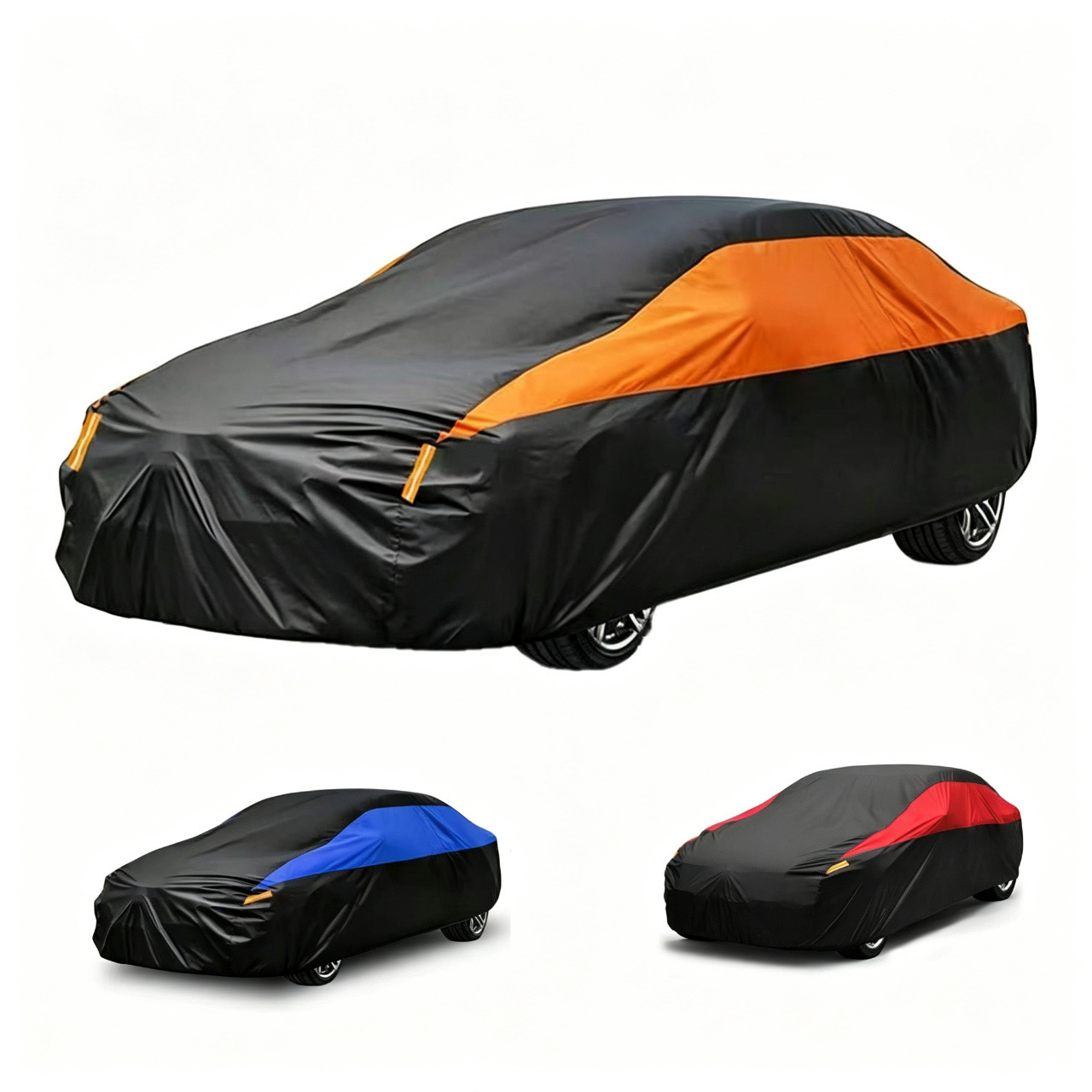 Black and silver two-tone car cover, thickened, sun-proof and rain-proof, full car protection cover, exclusively for cross-border sales