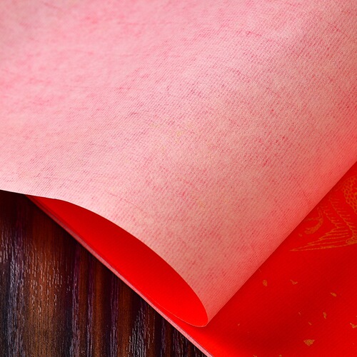 Ten Thousand Years Red Dou Square Rice Paper Couplet Dragon and Phoenix Sprinkle Golden Gate Square Handwritten Blessing Red Paper Spring Couplet Blank Calligraphy Door Sticker