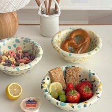 高颜值炫彩泼墨碗餐具创意ins家用早餐水果沙拉碗燕麦酸奶碗碟