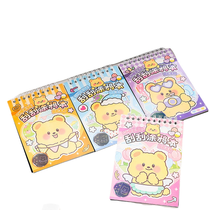 Сырный Медведь раскраска Ins стилем Cheese Bear Fun Drawing Book Creative DIY Coil Toy Book