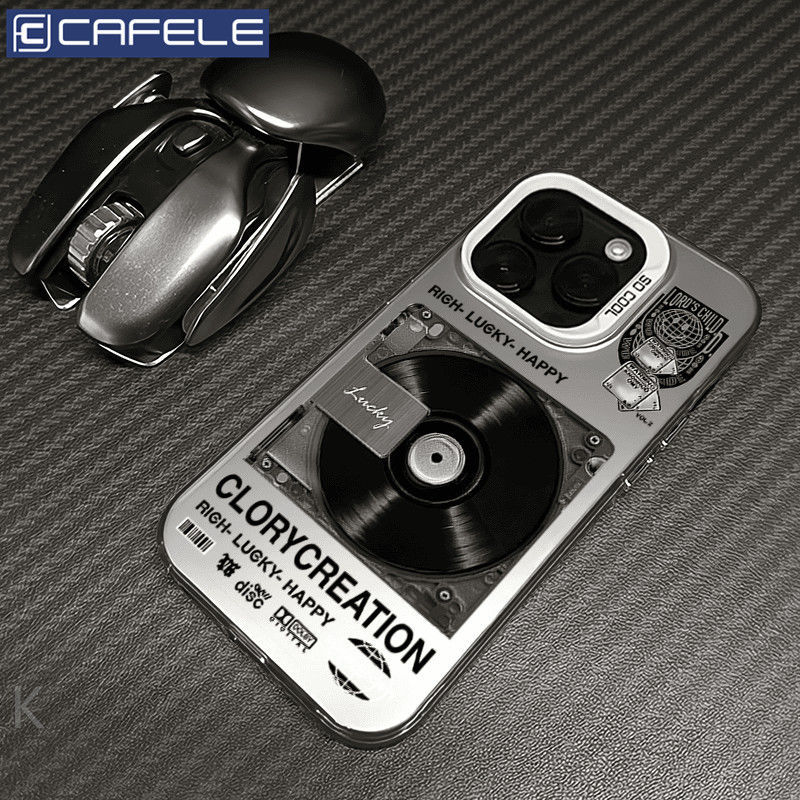Vinyl Record Suitable for iPhone Apple 15Promax Mobile Phone Case Xsmax Stylish 8Plus Color Silver 1211 Trendy