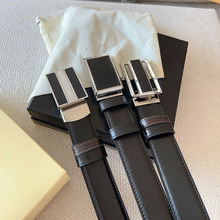 广州万家腰带休闲商务裤腰带百搭年轻人时尚高档大牌男士皮带真皮