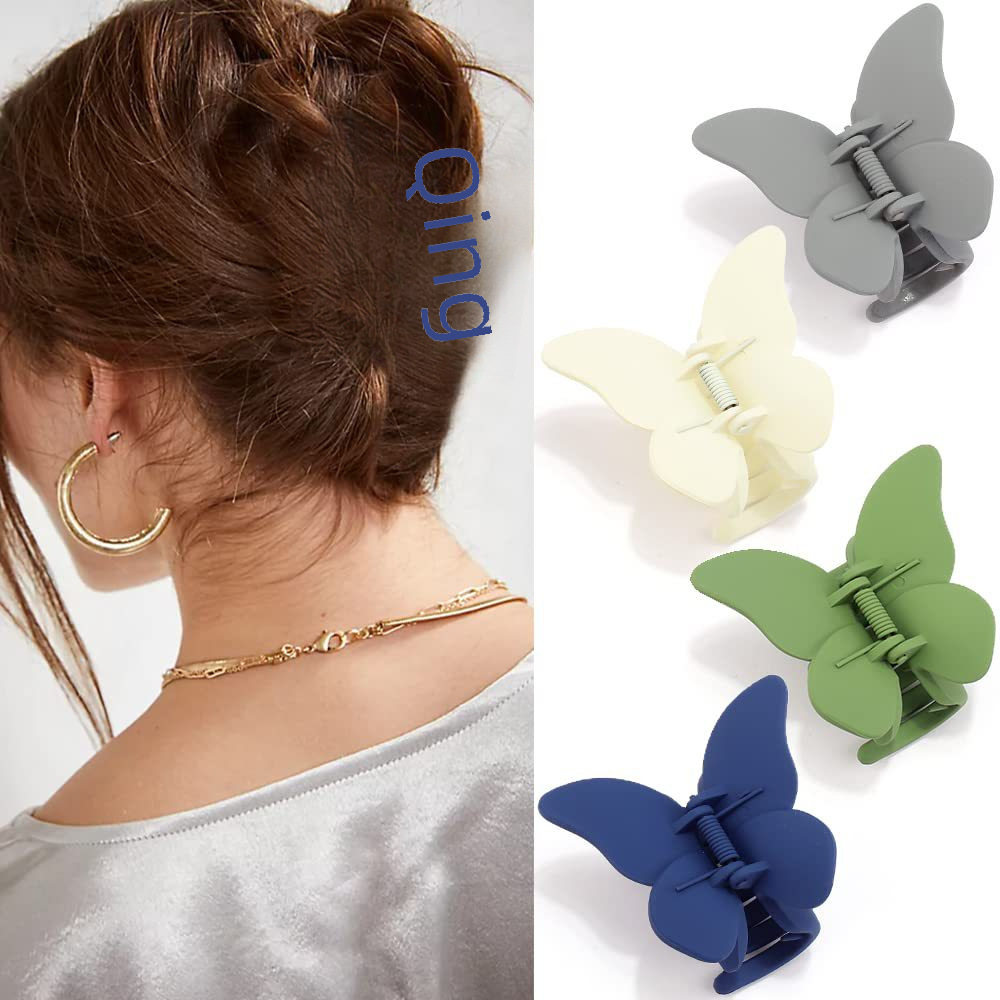 Nuovo fermaglio per capelli a forma di farfalla transfrontaliera, effetto vernice smerigliata, personalizzato, alla moda, con artiglio per la testa_voghion.com