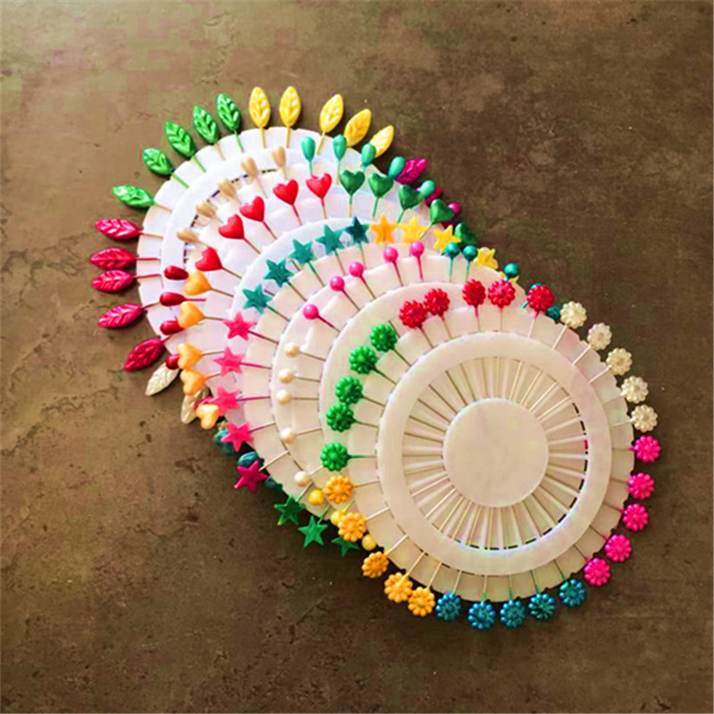 Colorful Beaded Needle Clothing, Shaped Like a Large-headed Pin, 5.3cm, Factory Wholesale