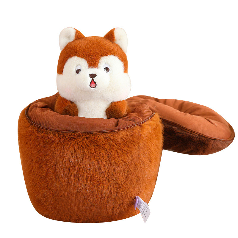 Girls Internet Celebratory Toy Explosions Squirrel Doll Plush Pine Cone Pillow Girls Sleeping Doll Doll Gift