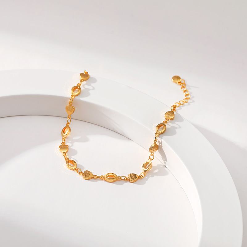 Elegant Letter Heart Shape Copper Bracelets