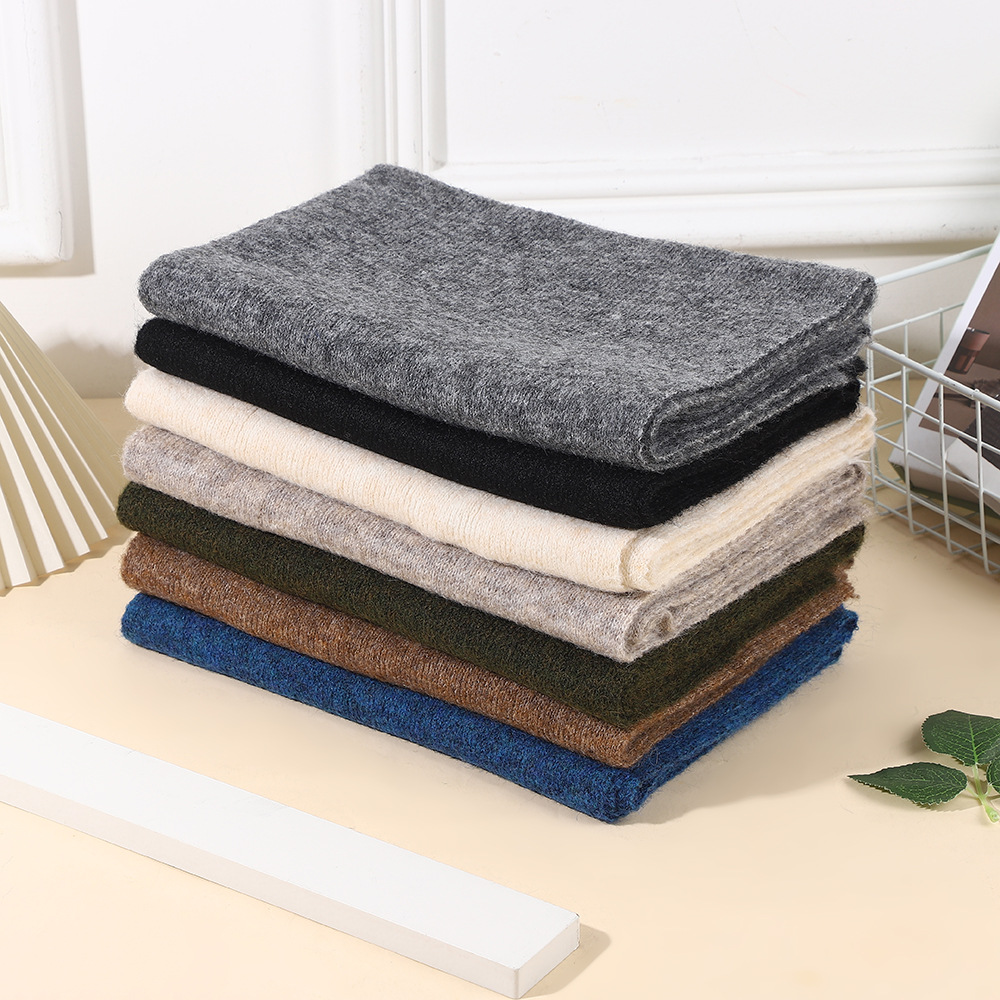 Solid color knitted demi-season fashionable universal keep warm…