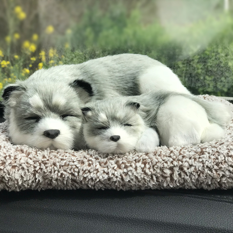 adornos de automóviles de perros de simulación para eliminar formaldehído bolsa de carbón de bambú para automóviles para eliminar artículos de olor