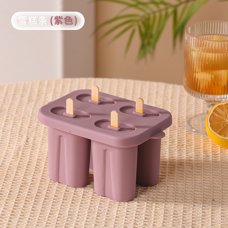 Verano casero de grado alimenticio de silicona de hielo bricolaje helado helado gelatina yogur recipiente para hacer helado molde