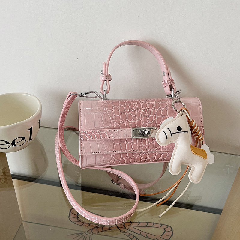 Texturas de alta calidad de moda de cocodrilo Kelly bolso de mano pequeño bolso cuadrado para mujeres nuevas ventas calientes de moda de lujo ligero mochila