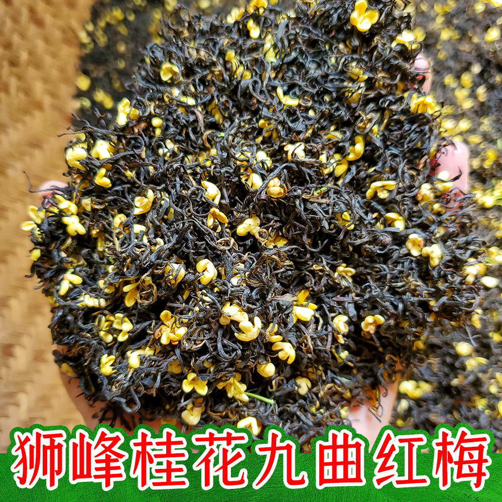 醇狮峰明前龙井原料桂花九曲红梅茶叶嫩芽杭州本地 桂花红茶批发