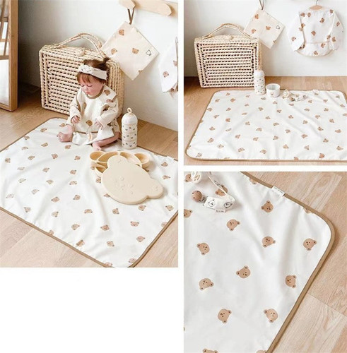 Korean ins baby diaper pad waterproof washable urine-proof mattress baby leak-proof bear overnight sheet