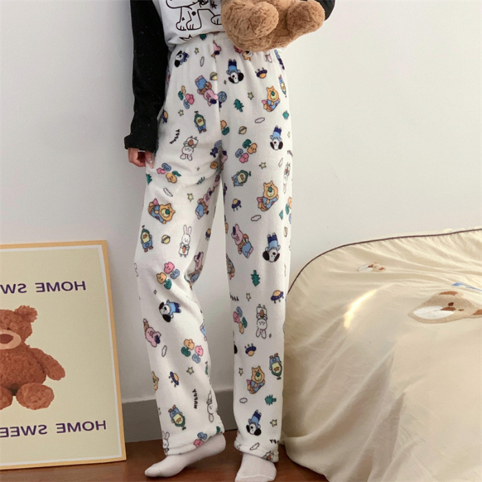 Pantalones de dormir de franela para animales voladores