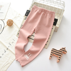 女童秋季打底褲24春款新品ins字母印花品質童褲跑量兒童褲子彈力