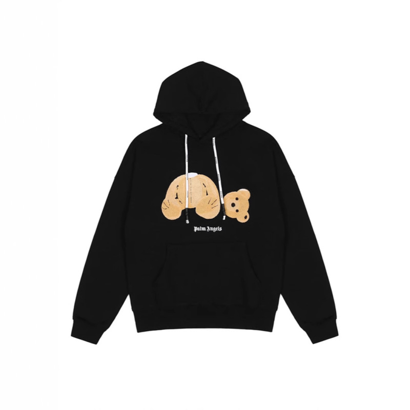 Wholesale cross-border European and American tide brand palm angel decapitated bear embroidered hooded sweater men's and women's bf hip hop hoodie jacket