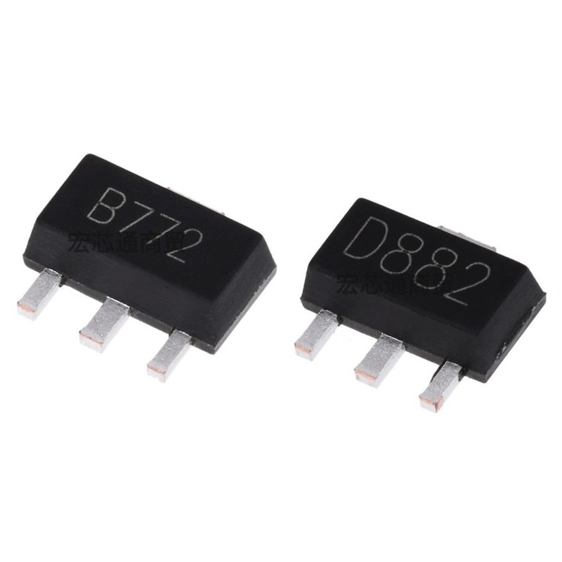 全新 B772 D882 音频功放开关三极管 2SD882 2SB772 贴片SOT-89
