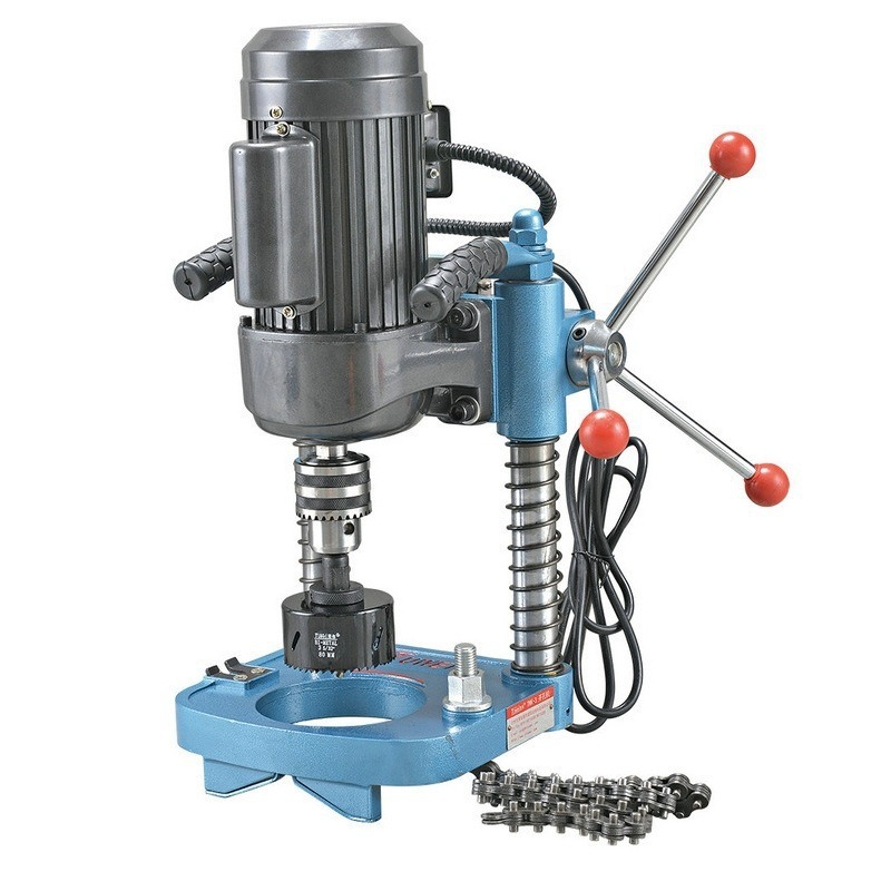 图伟开孔机 重型消防管道开孔机机械配件114型电动调速钢管打孔机