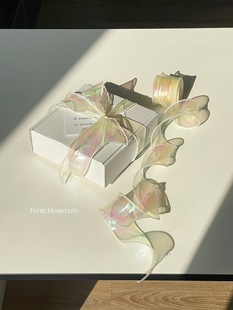 Ins Style Gentle Creamy Color Fishtail Yarn Ribbon Flower Bundle Packaging Ribbon Magic Fairy Gift Dachan Xuan