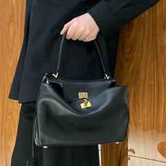 2025年新型B社同金ロデオ大容量トートバッグ女性中性ロックシングルショルダーバッグ