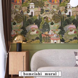 墙纸、壁纸;墙布;壁画