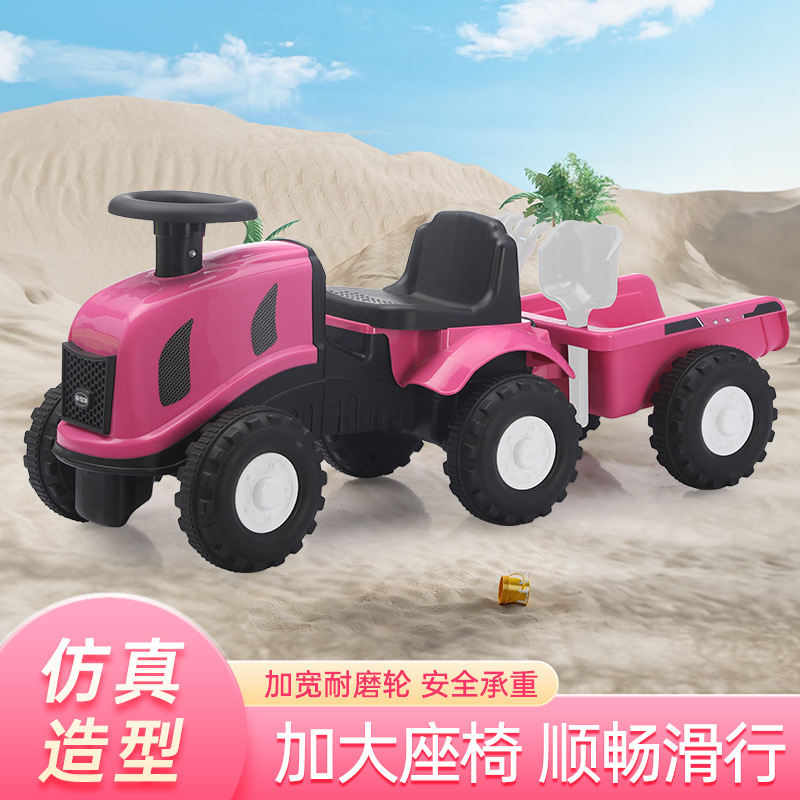 Nuevo bebé grande simulación tractor patina con cucharón de ingeniería manual para enviar pala adecuada para bebés de 1 - 4 años