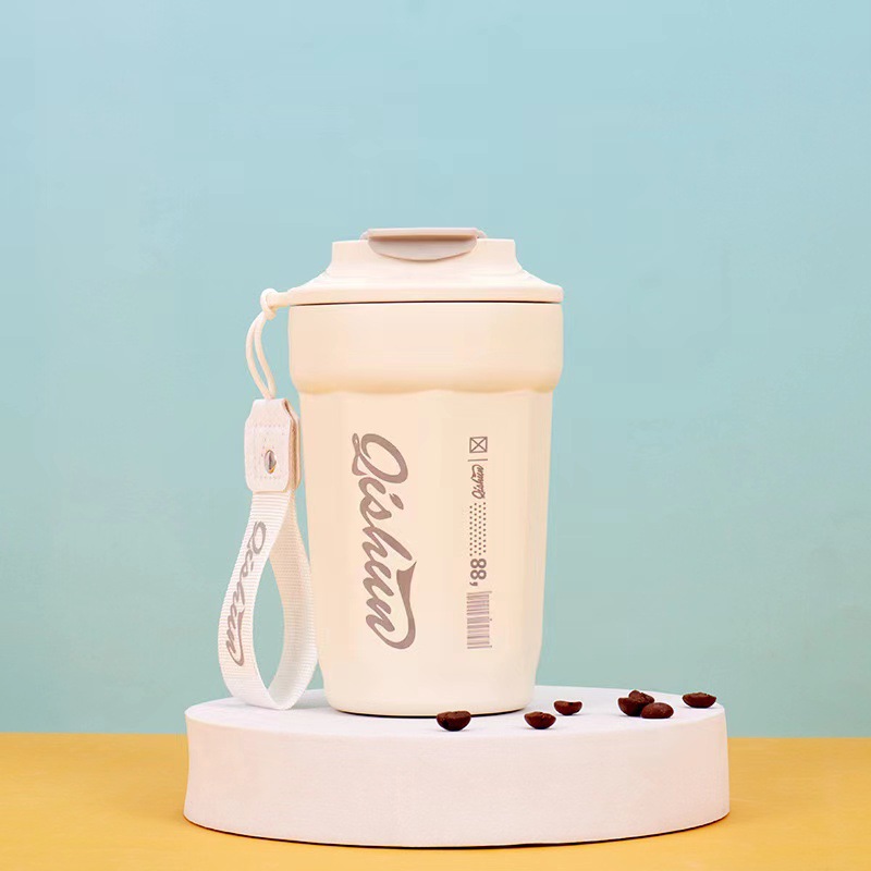 Taza de café de vacío 316 de acero inoxidable, gran capacidad, portátil para coche, estudiantes y mujeres