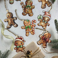 圣诞新款UV彩印木质工艺品饼干人圣诞树礼物圣诞主题装饰品小挂件