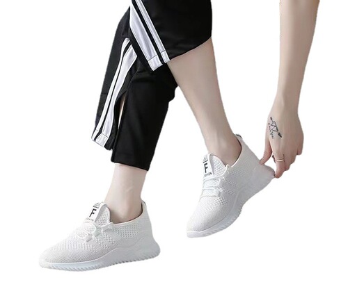 Sports shoes for women, casual slip-on slip-ons, low-cut white shoes, women's middle-aged and elderly single shoes, daily soft-soled mother's shoes