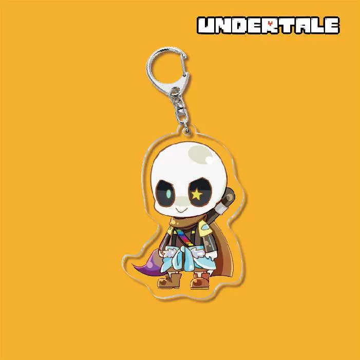 Ключодержащий брелок Undertale Frisk & Sans, акриловая подвеска около 5,5 см, кольцо из металла