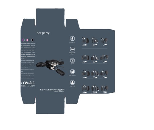 Moonuo frosted USB double breasts clitoris three-point backcourt vibrating egg breast clamp vibrating chest massage female masturbation device