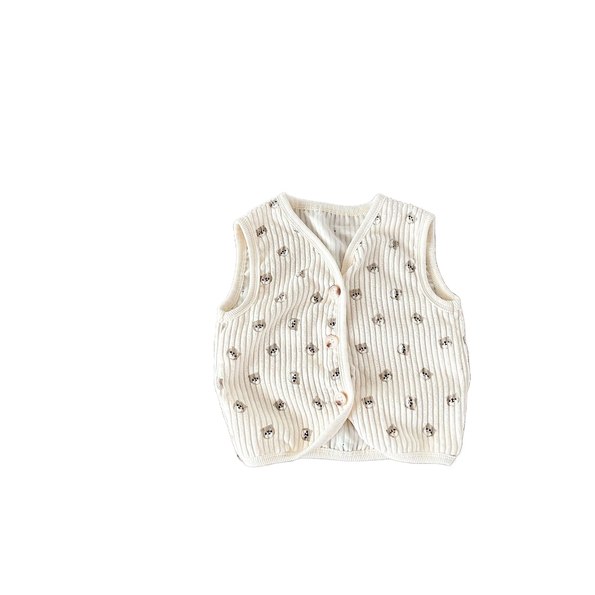 Otoño ins2023 estilo coreano todo partido pit PANA cardigan chaleco PANA impreso cardigan para niños y niñas
