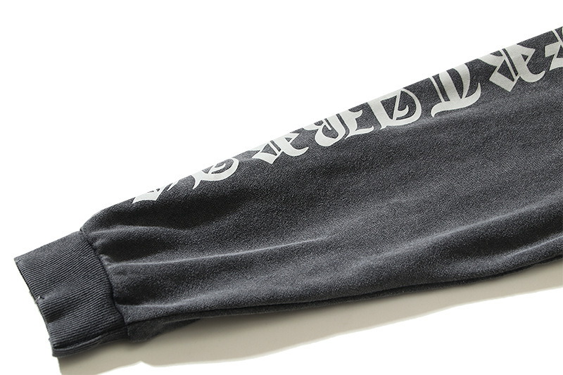 Kanye à la mode pur coton lavé vieux motif d'eau sweat à capuche et pull manteau_voghion.com