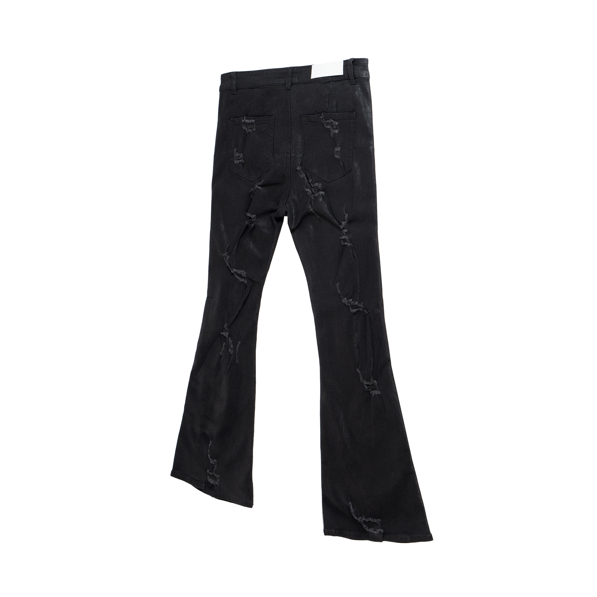 Männerkleeder High Street gewäsch locker wäit Been Mikro-Ausgeklappt Akkumulatioun Erosiounsschued Beschichtung gewachst Jeans_voghion.com