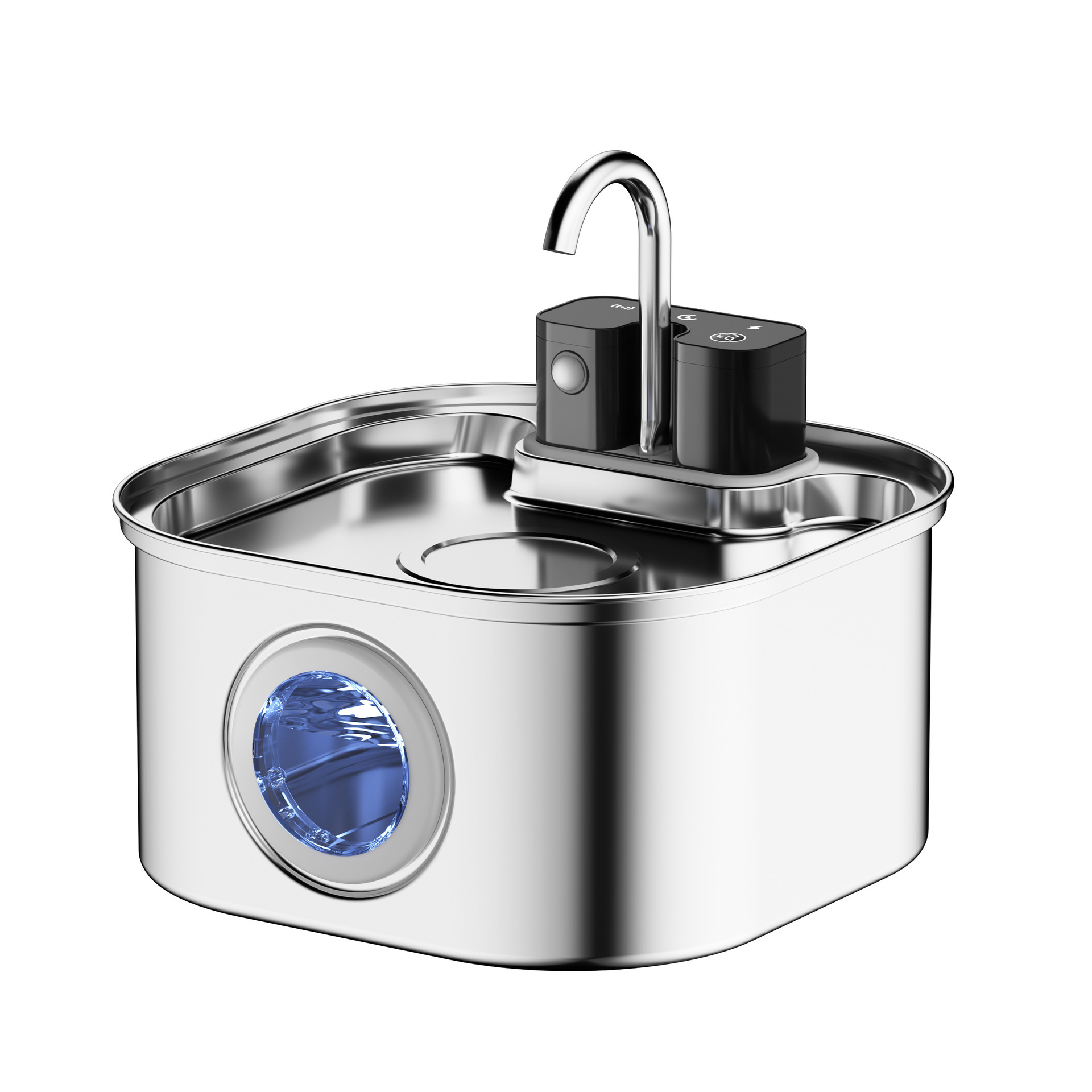 Acero inoxidable 3.2L de gran capacidad para gatos y perros beber agua silenciosa inducción infrarroja gatos totalmente automáticos