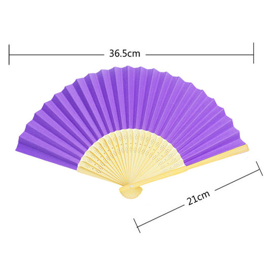 7 inch white paper fan empty white folding fan color Children's Painting fan DIY hand painted plain foreign trade