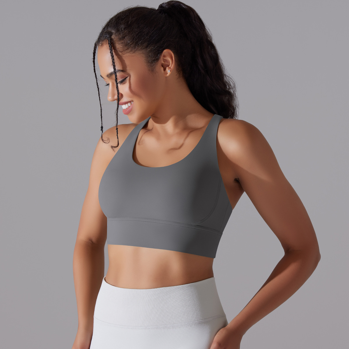 127g Weight Sleeveless Sleeve Length Nylon, Spandex Fabric Type Short Top Length Halter Crisscross Tank Tops Type Fitness, Yoga Occasion U Neck Neckline Solid Color Pattern Sports Style Sports Solid Color Nylon Spandex U Neck Active Tops Halter Crisscross Tank 175