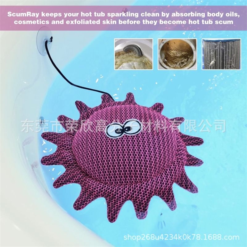 现货锯齿鲨款温泉泳池浮渣过滤吸收器吸油过滤海绵可定形状LOGO