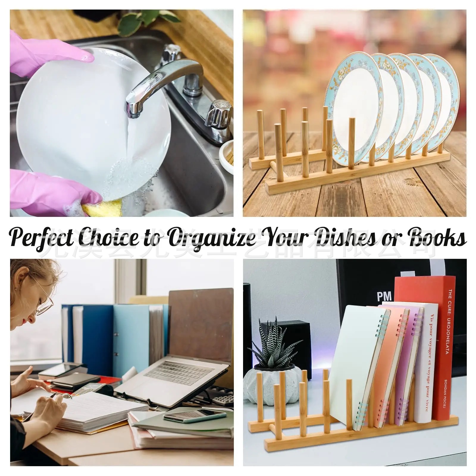 Portavasos bambú creativo drenaje simple almacenamiento rack hogar cocina almacenamiento estante de la taza estación independiente fabricante