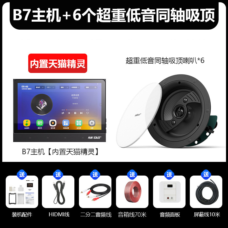 호스트 [내장 Tmall Elf] + 6 HiFi 슈퍼 베이스 동축 천장