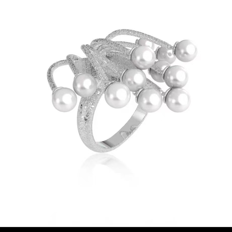 Bague Femme Perle D'eau Douce Vintage Et Élégante Réglable_voghion.com