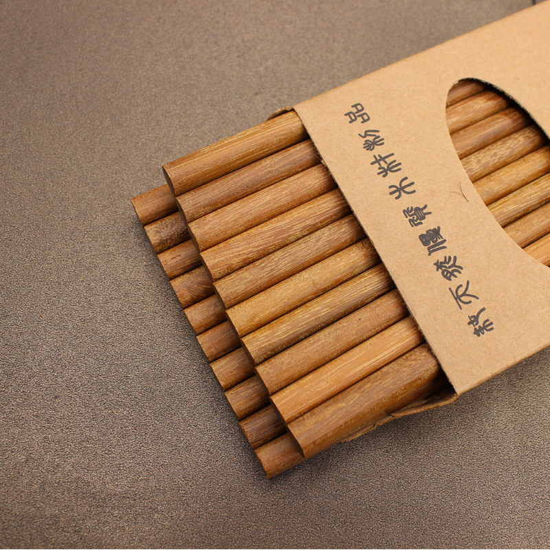 Palillos de madera de ala de pollo para el hogar 10 pares al por mayor Palillos antideslizantes de madera maciza sin pintura y sin cera Palillos de letras Palillos de regalo en stock