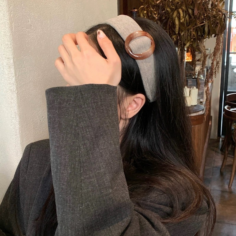 复古美拉德时尚豹纹发箍女2025新款高级感带齿防滑高颅顶百搭头箍|undefined