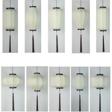 米白色套布宫灯铁艺布艺弹力布灯笼彩色户外防水室内吊灯广场装饰