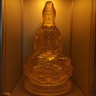 Blessing Water Glazed Guanyin Bodhisattva Ornaments, Pure Vase, Guanyin Buddha Statue, Temple and Ancestral Hall, Home Entrance Decoration