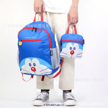 日系卡通可爱哆啦A梦折叠书包大容量叮当猫手提袋旅行背包双肩包