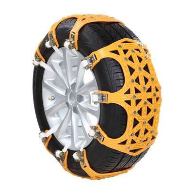 New car snow tire anti-skid chain ice-breaking universal eleven-nail off-road vehicle suv emergency jack-free (Tire snow chain) - pack-of-four