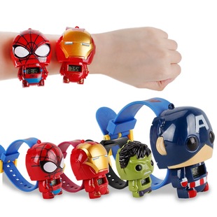 Street Stall Supply Cartoon Electronic Watch Telescopic Watch Deformation Catapult Watch Kindergarten Children's Toys Gifts