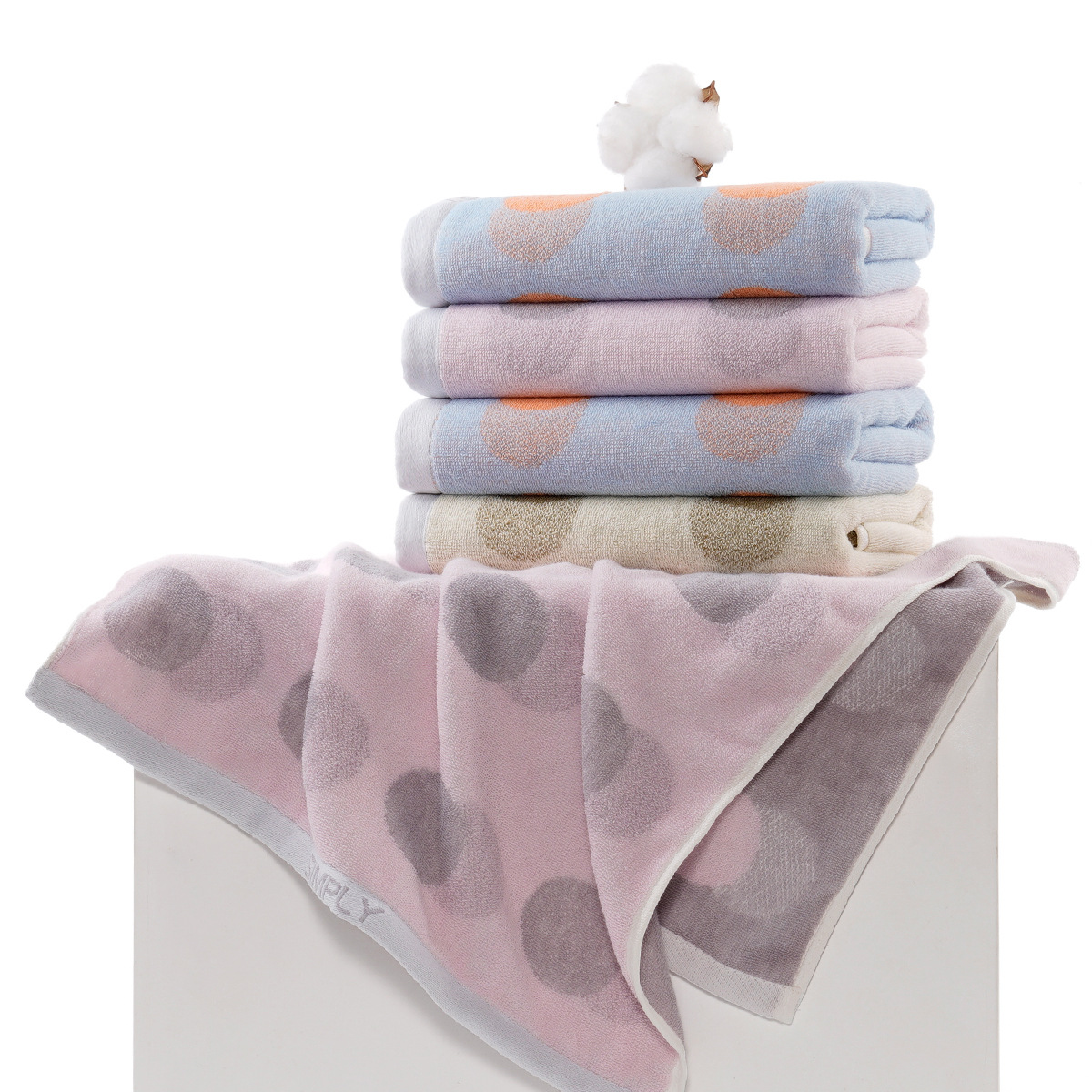 Toalha de banho absorvente de algodão puro espessada e ampliada 40*90, atacado para uso doméstico, personalizada para dropshipping