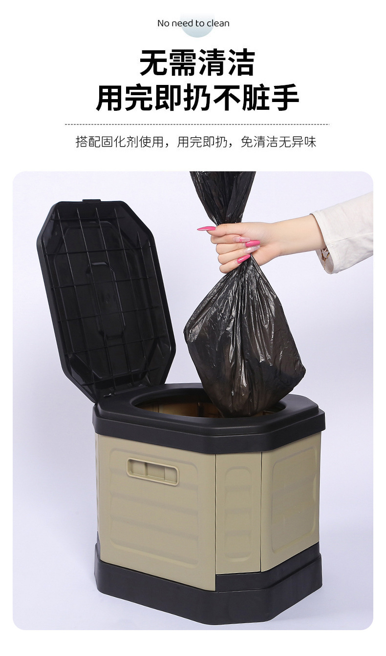 Outdoor Vehicle-Mounted Multifunctional Portable Folding Toilet, Anti-Odor Toilet Seat, Rv Camping Emergency Toilet